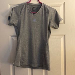 Adidas Climalite V neck athletic fitted shirt